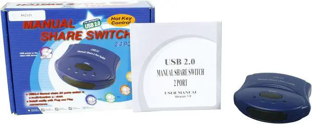 Alt view image 5 of 4 - GWC SS2115 USB 2.0 2-Port Manual Share Switch - OEM