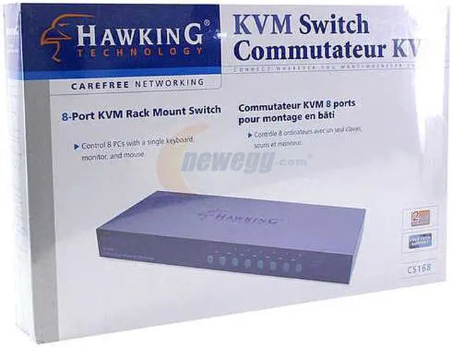 Alt view image 4 of 4 - HAWKING CS168 8-Port KVM Switch with Rack-Mount