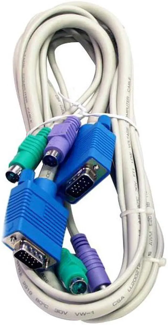 Alt view image 3 of 5 - Zonet KVM3004 KVM Switch w/4 sets of 6ft Cables