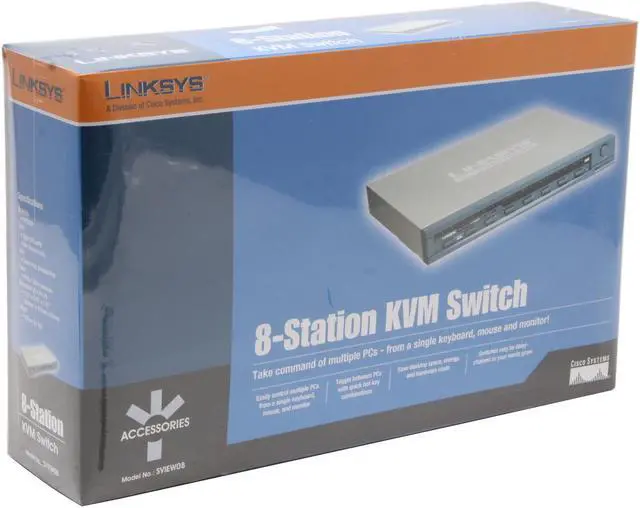 Alt view image 5 of 5 - Cisco Small Business ProConnect SVIEW08 8-Station KVM Switch