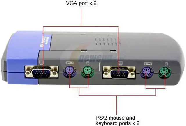 Alt view image 2 of 6 - LINKSYS ProConnect PS2KVM4 4-Port KVM Switch