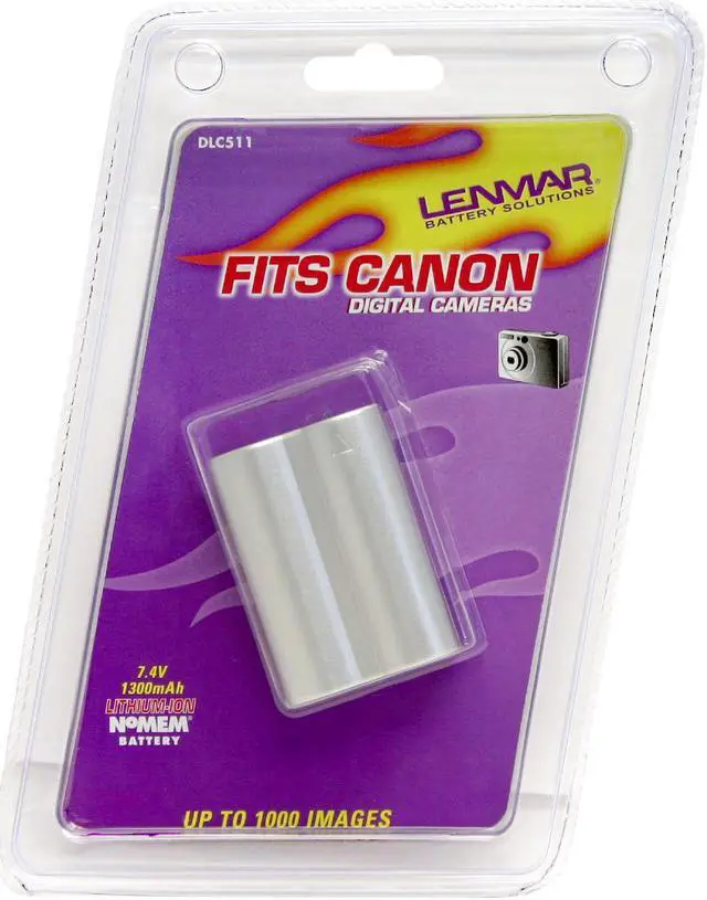 Alt view image 2 of 3 - LENMAR DLC511 1-Pack 1500mAh Li-Ion Replacement Battery Canon BP-511A