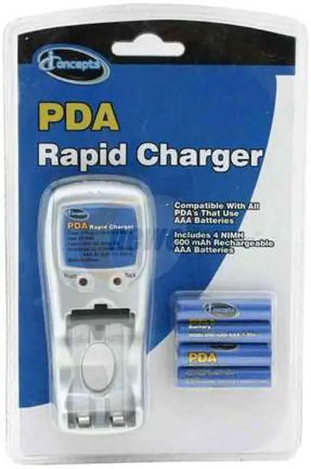 Main image of SAKAR 61446 4-pack 600mAh AAA Ni-MH Rechargeable Batteries & Charger Kit