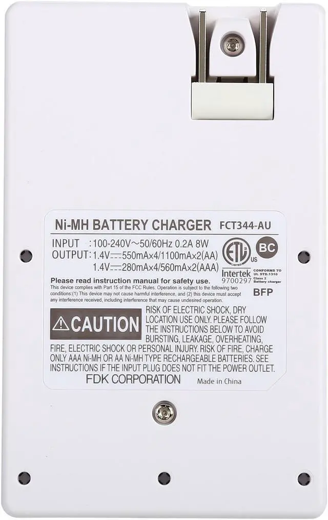 Alt view image 4 of 7 - Fujitsu Smart Cut-Off Advance Individual AA/AAA Ni-MH Battery 4-hour Quick Charger Kit with 4-Pack AA 1900mAh Rechargeable Batteries