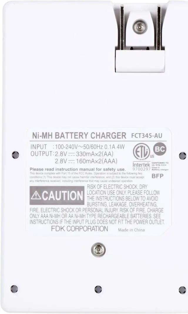 Alt view image 3 of 5 - Fujitsu Ni-MH Battery Charger Kit with AA 2000mAh Rechargeable Batteries 4-Pack (Made in Japan)