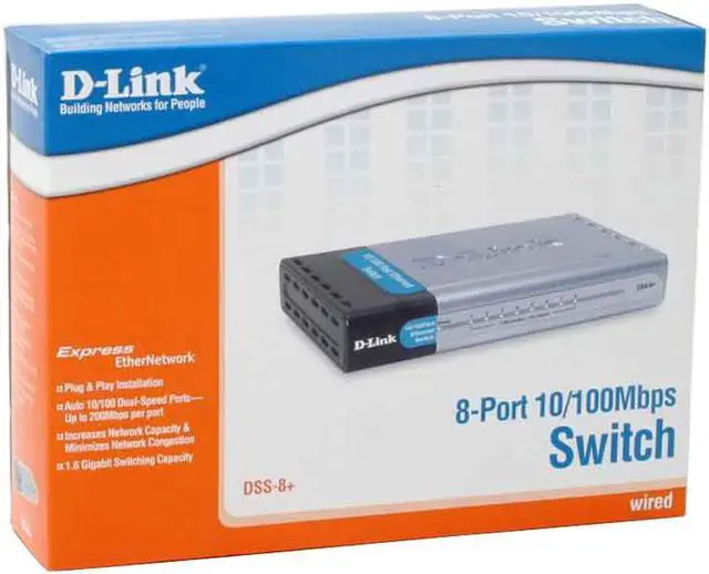 Alt view image 6 of 6 - D-Link DSS-8+ Desktop Switch
