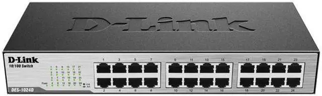 Alt view image 2 of 3 - D-Link DES-1024D Unmanaged 24-Port Desktop/Rackmountable Switch