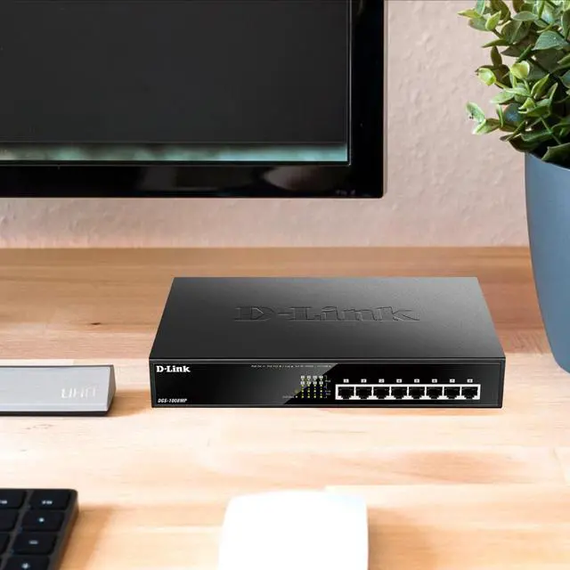 Alt view image 4 of 4 - D-Link 16-Port Gigabit Ethernet Unmanaged/ Plug and Play Switch | Fanless | Metal Compact | Desktop/Rackmount - (DGS-1016D)