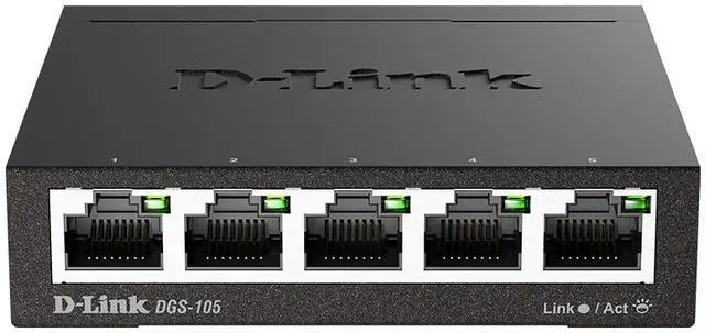 Main image of D-Link 5-Port Gigabit Unmanaged Desktop Switch (DGS-105)