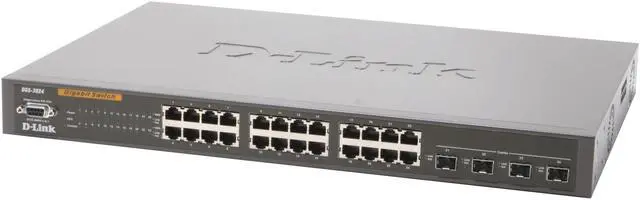 Main image of D-Link DGS-3024 10/100/1000Mbps Managed Layer 2 Switch 24-port 10/100/1000 BASE-T with 4 Combo SFP Expansion Slots 8K MAC Address Table