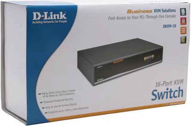 Alt view image 5 of 5 - D-Link DKVM-16 16 Port KVM Switch