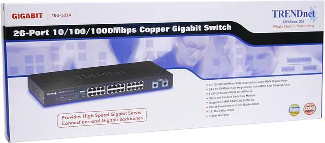 Alt view image 5 of 5 - TRENDnet TEG-S224 Unmanaged Copper Gigabit Switch