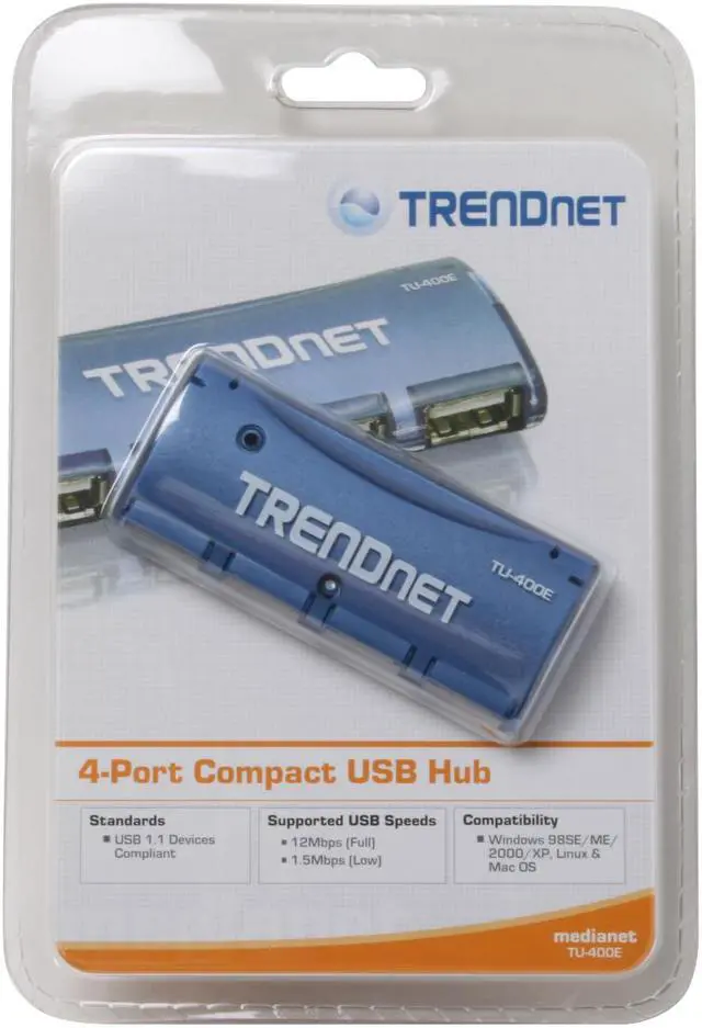 Alt view image 6 of 6 - TRENDnet TU-400E 4-Port Compact USB Hub