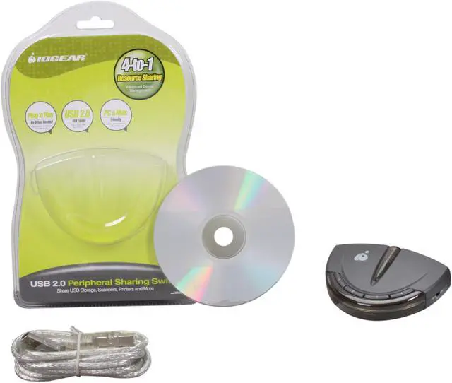 Alt view image 5 of 5 - IOGEAR GUB401 USB2.0 Peripherals Sharing Switch