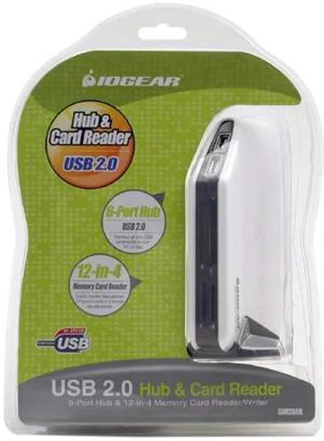 Alt view image 3 of 3 - IOGEAR GUH284R USB 2.0 Hub & Card Reader
