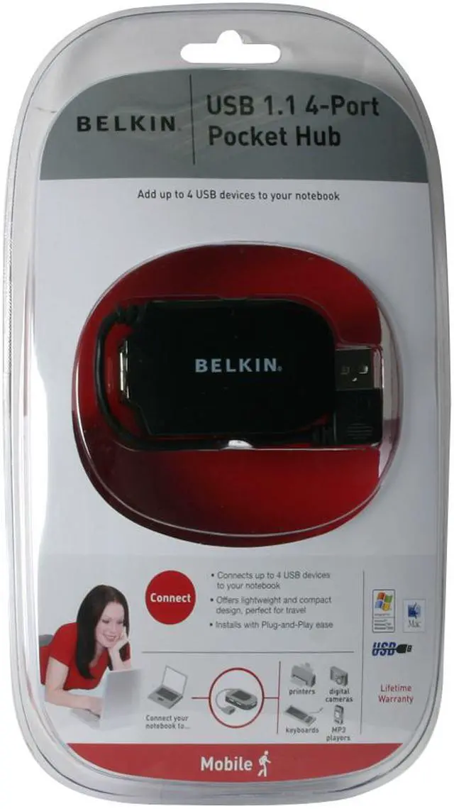 Alt view image 4 of 4 - BELKIN F5U234V1 Hi-Speed USB2.0 4-Port Hub