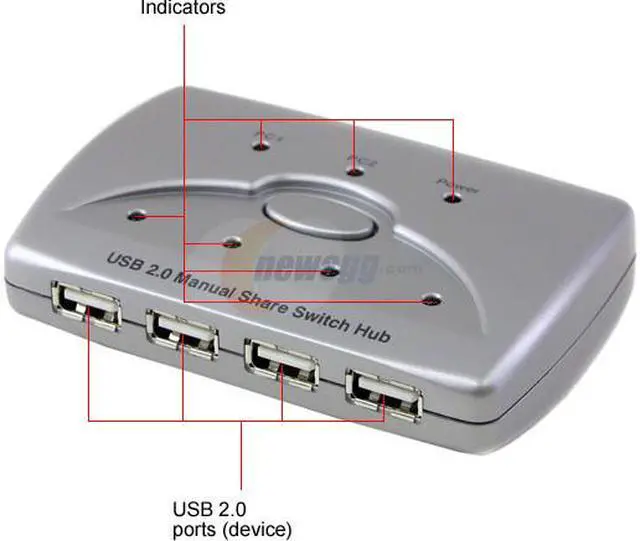Alt view image 2 of 5 - GWC SS2640 USB 2.0 Share Switch Hub