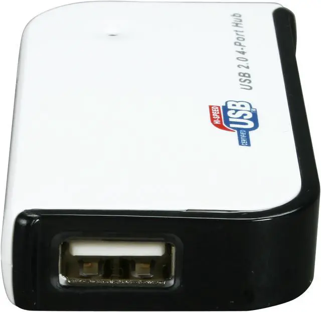 Alt view image 3 of 6 - GWC HU2G40 USB 2.0 4-Port Hub with 2.5A Power Adapter, Bus-power/Self-power Modes