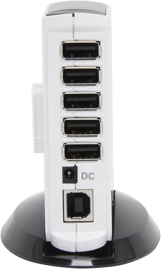 Alt view image 4 of 7 - GWC HU2F71 USB 2.0 7-Port Hub with 2.5A Power Adapter, bus-power/self-power modes