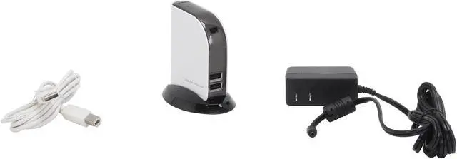 Alt view image 6 of 7 - GWC HU2F71 USB 2.0 7-Port Hub with 2.5A Power Adapter, bus-power/self-power modes