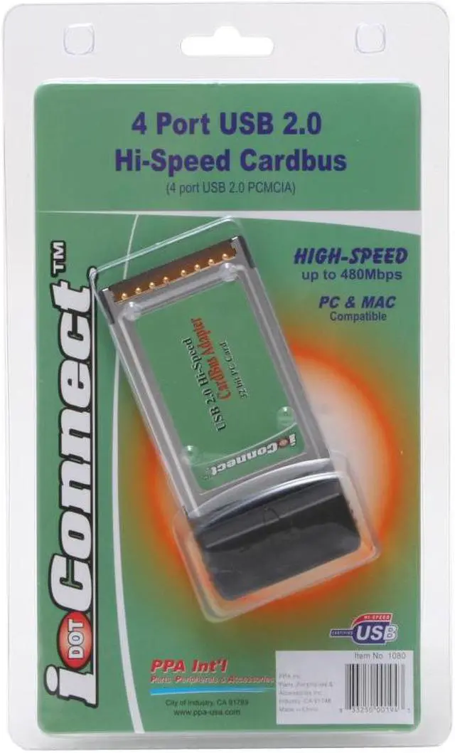 Alt view image 5 of 5 - PPA 1080 USB PCMCIA Card 4 x USB 2.0