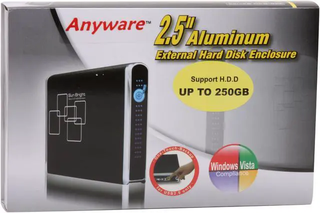 Alt view image 9 of 9 - AVS Gear ME-940Q Aluminum 2.5" SATA USB 2.0 External Enclosure