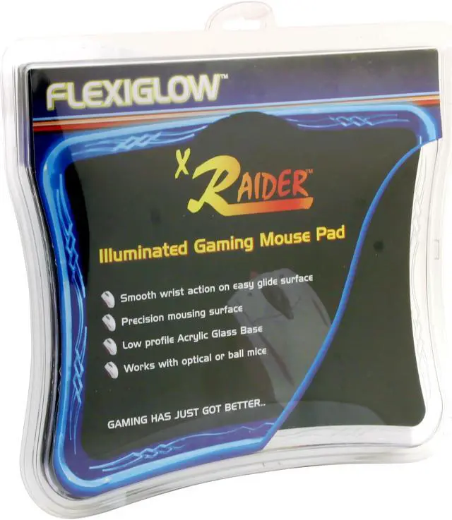 Alt view image 5 of 5 - FLEXIGLOW FGMPXRBL X-Raider Pro Mouse Pad "Blue"