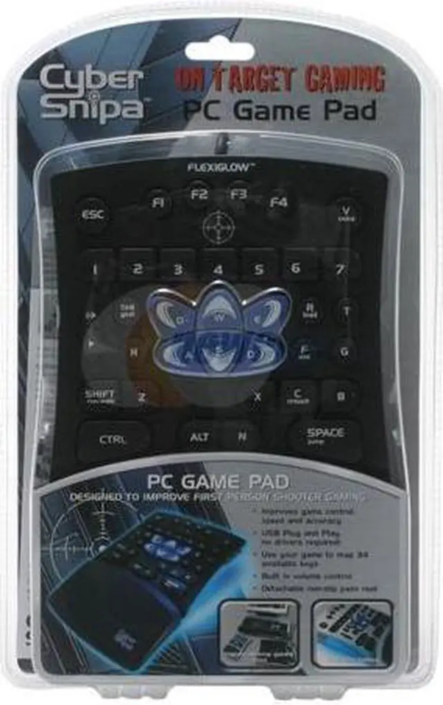 Alt view image 4 of 4 - FLEXIGLOW CYBER SNIPA Black Game Pad