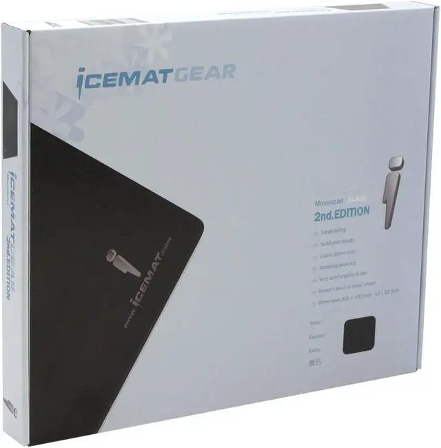 Alt view image 2 of 2 - iCEMAT 2nd Edition BLACK Mouse Pad