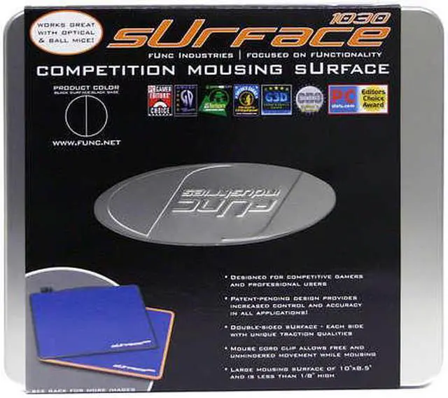 Alt view image 2 of 3 - Func SU-BK-BK Surface 1030 Black Base Mousepad
