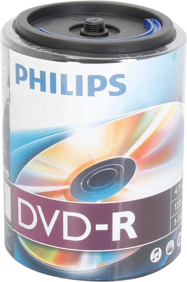 Main image of PHILIPS 4.7 GB 16X DVD-R Logo 100 Packs Spindle Disc with Handle Model DM4S6H00F/17