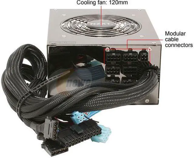 Alt view image 4 of 9 - NZXT PRECISE 850 850 W ATX12V SLI Ready Modular Active PFC Power Supply