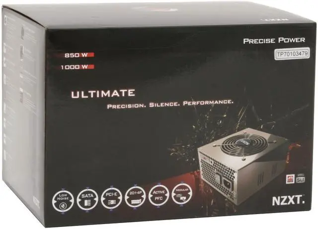 Alt view image 9 of 9 - NZXT PRECISE 850 850 W ATX12V SLI Ready Modular Active PFC Power Supply
