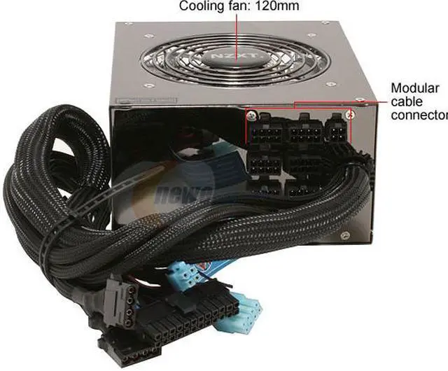 Alt view image 4 of 9 - NZXT PRECISE 1000 1000 W ATX12V SLI Ready CrossFire Ready Modular Active PFC Power Supply