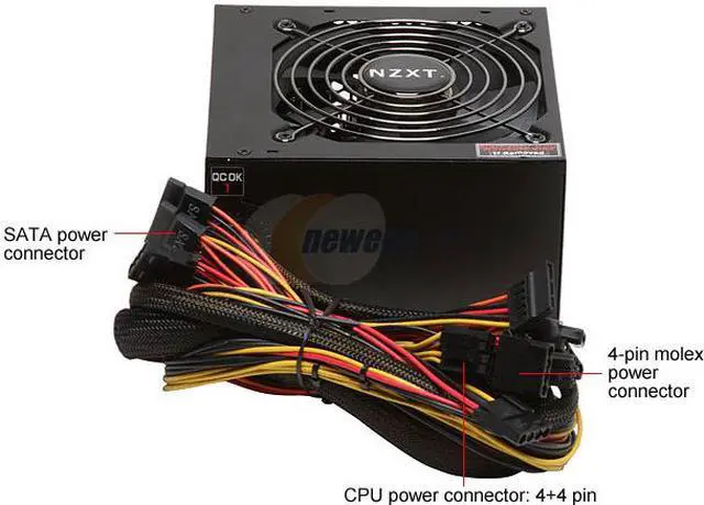 Alt view image 4 of 9 - NZXT PS-NT-PP600-R 600 W ATX / BTX SLI Ready CrossFire Ready Power Supply