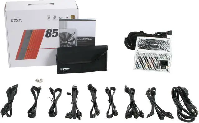 Alt view image 6 of 6 - NZXT HALE90-850-M 850W ATX 12V v2.2, EPS 12V v2.91 80 PLUS GOLD Certified Modular Active PFC Power Supply