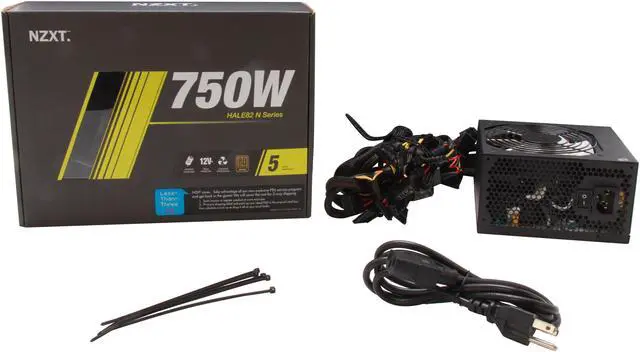 Alt view image 7 of 7 - NZXT HALE82-N NP-1BN-0750A-US 750 W ATX12V / EPS12V SLI Ready CrossFire Ready 80 PLUS BRONZE Certified Active@0.99(Typically) PFC Power Supply