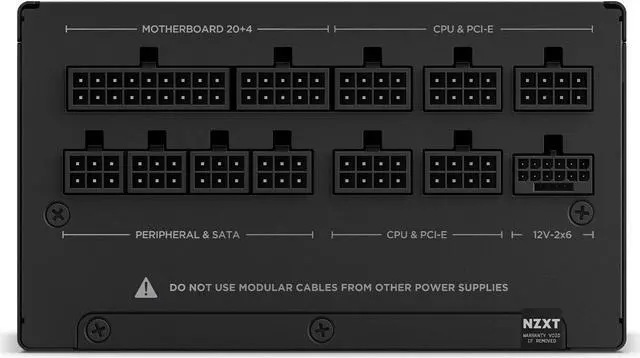 Alt view image 6 of 9 - NZXT ATX 3.1 850 Watt 80 Plus Gold Fully Modular Power Supply - Black-PA-8G2BB-US