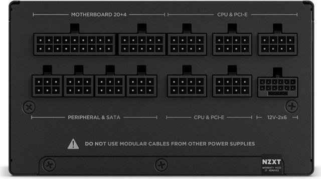Alt view image 5 of 9 - NZXT ATX 3.1 1000 Watt 80 Plus Gold Fully Modular Power Supply - Black - PA-0G2BB-US