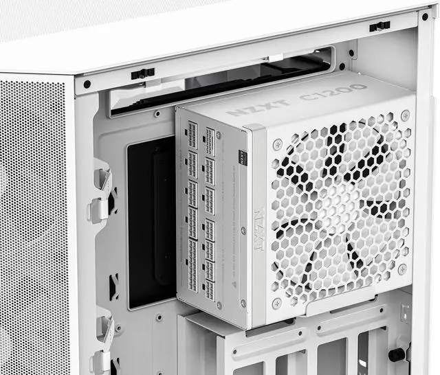 Alt view image 6 of 9 - NZXT ATX 3.1 1200 Watt 80 Plus Gold Fully Modular Low-Noise Power Supply - White - PA-2G2BW-US