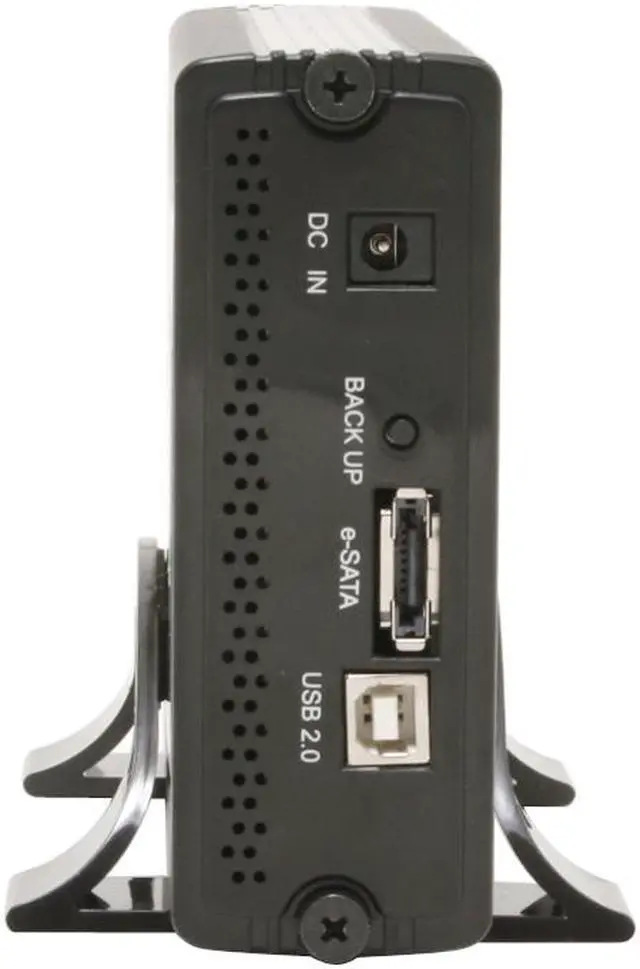 Alt view image 3 of 5 - KINGWIN JT-35EU-BK Aluminum 3.5" Black SATA USB 2.0 & eSATA External Enclosure & One Touch Back Up w/ Fan