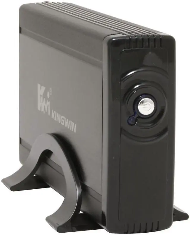 Main image of KINGWIN JT-35EU-BK Aluminum 3.5" Black SATA USB 2.0 & eSATA External Enclosure & One Touch Back Up w/ Fan