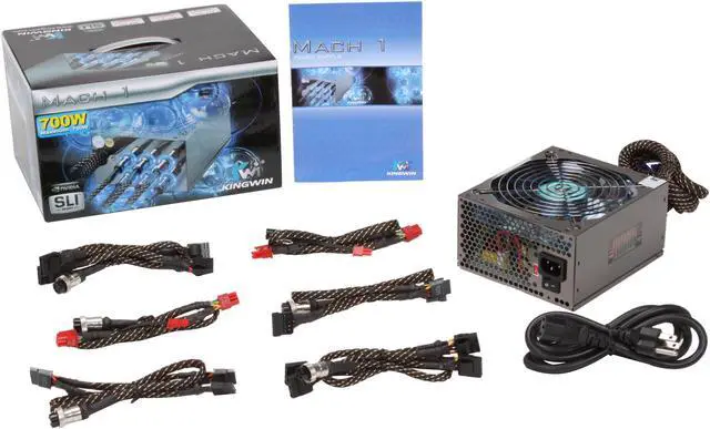 Alt view image 8 of 8 - KINGWIN Mach 1 ABT-700MA1S 700W ATX / BTX SLI Certified CrossFire Ready Modular Power Supply
