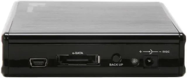 Alt view image 2 of 5 - KINGWIN JT-25EU-BK Aluminum 2.5" Black SATA USB 2.0 & eSATA External Enclosure