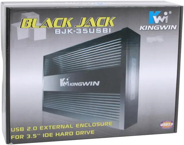 Alt view image 8 of 8 - KINGWIN BJK-35USBI Aluminum alloy 3.5" Black IDE USB 2.0 External Enclosure
