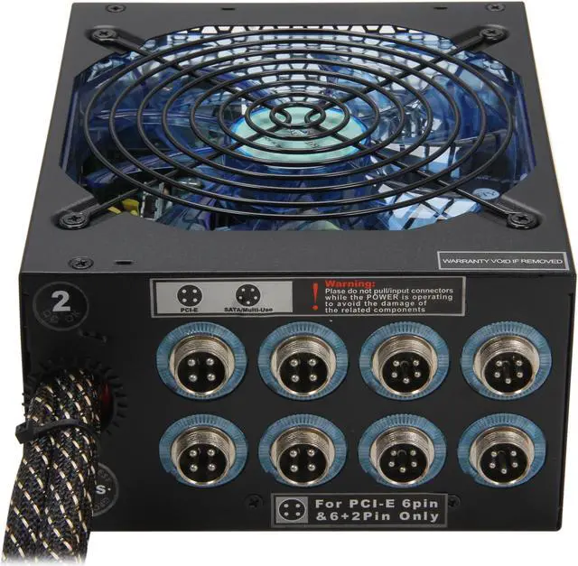 Alt view image 6 of 9 - KINGWIN Mach 1 ABT-1000MA1S 1000 W ATX / BTX SLI Certified CrossFire Ready 80 PLUS BRONZE Certified Modular Active PFC Power Supply