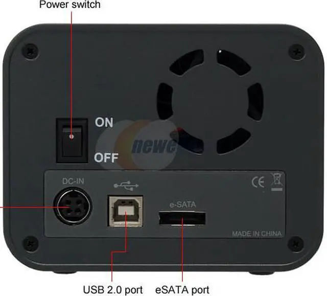 Alt view image 4 of 7 - KINGWIN KM-TB235 Front & Rear Panel: Plastic Outer Case: Aluminum 3.5" SATA USB 2.0 & eSATA External Enclosure