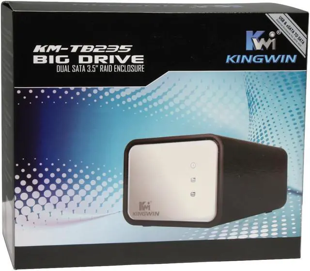 Alt view image 7 of 7 - KINGWIN KM-TB235 Front & Rear Panel: Plastic Outer Case: Aluminum 3.5" SATA USB 2.0 & eSATA External Enclosure