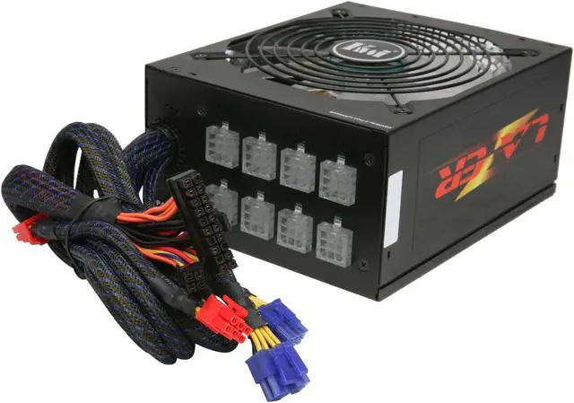 Alt view image 4 of 7 - KINGWIN Lazer LZ-850 850W Modular 80 PLUS BRONZE Certified Active PFC W/ 3-Way LED Switch and Universal Modular Connector Power Supply