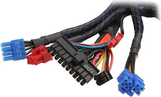 Alt view image 6 of 7 - KINGWIN Lazer LZ-1000 1000W Modular 80 PLUS BRONZE Certified Active PFC W/ 3-Way LED Switch and Universal Modular Connector Power Supply